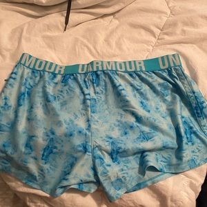 Blue Tie Dye Underarmour athletic shorts!